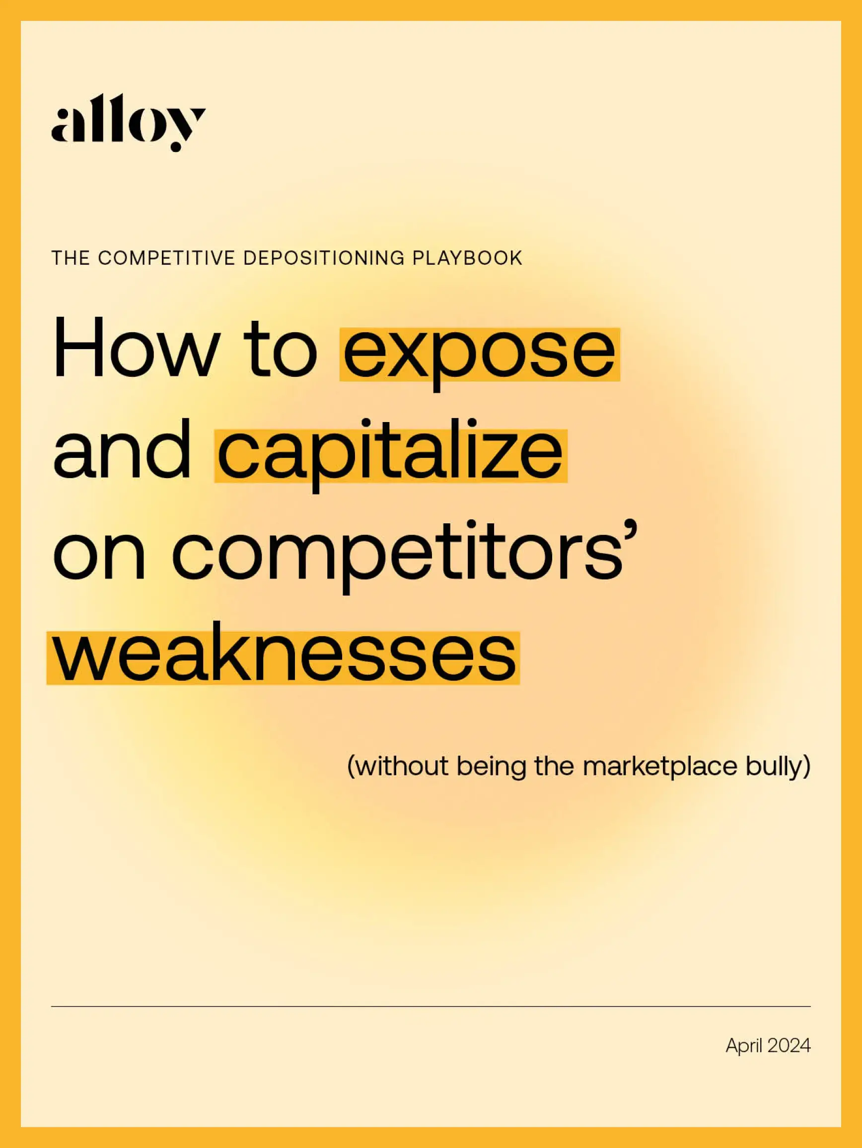 Competition is intensifying across industries. This playbook will help tech marketers deploy full-funnel marketing campaigns that deposition competitors in both subtle and direct ways.