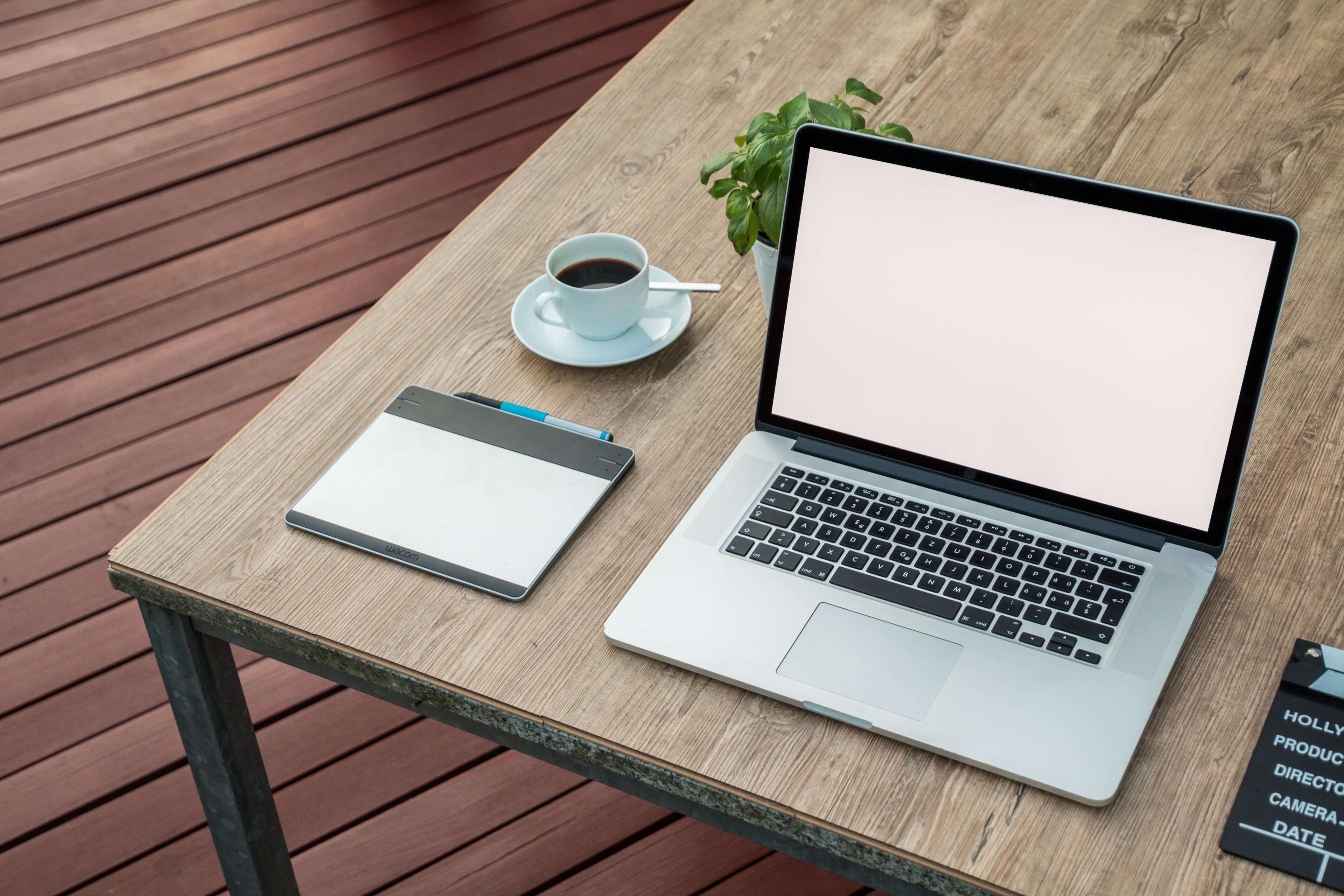 Computer on a desk