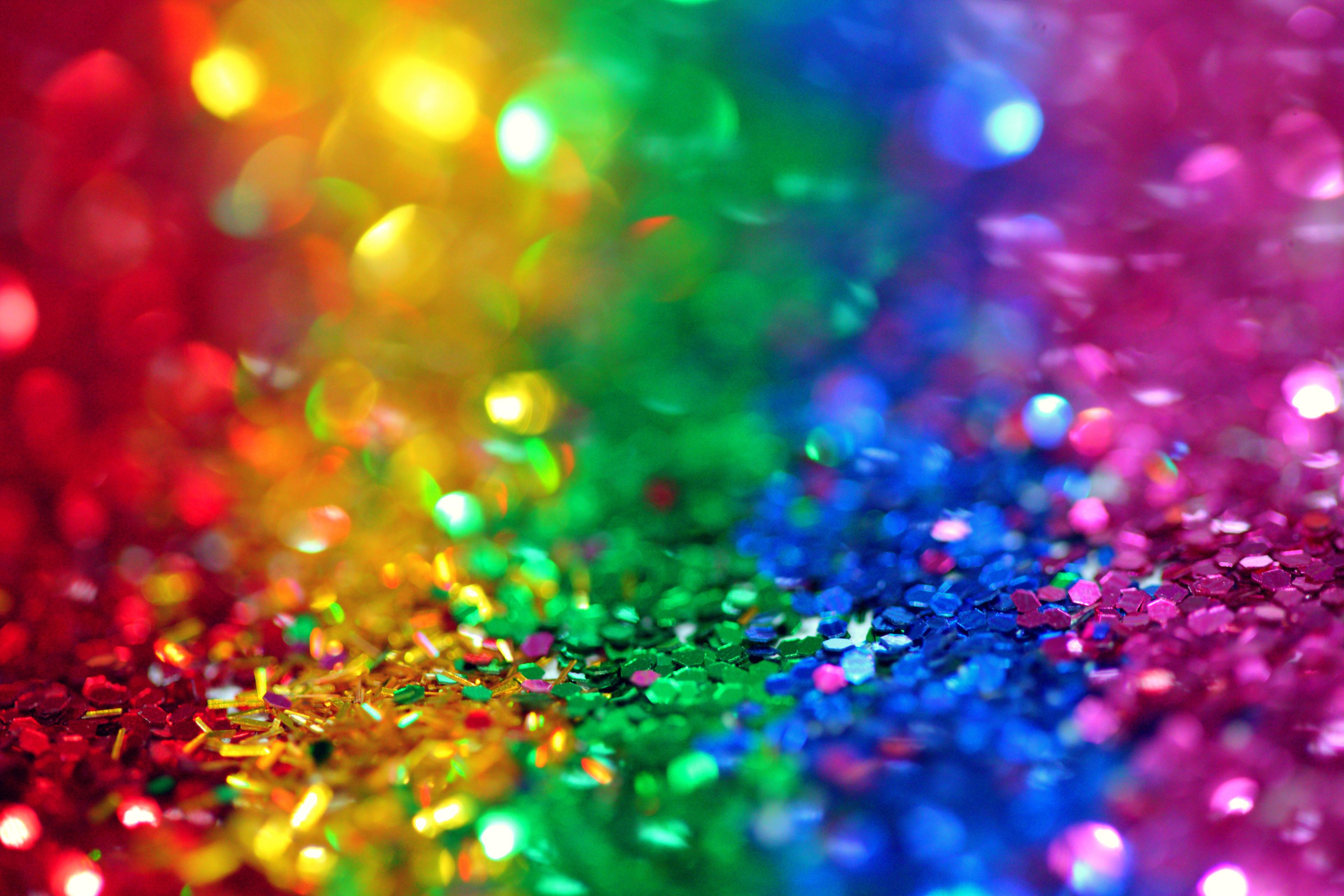 pile of rainbow glitter